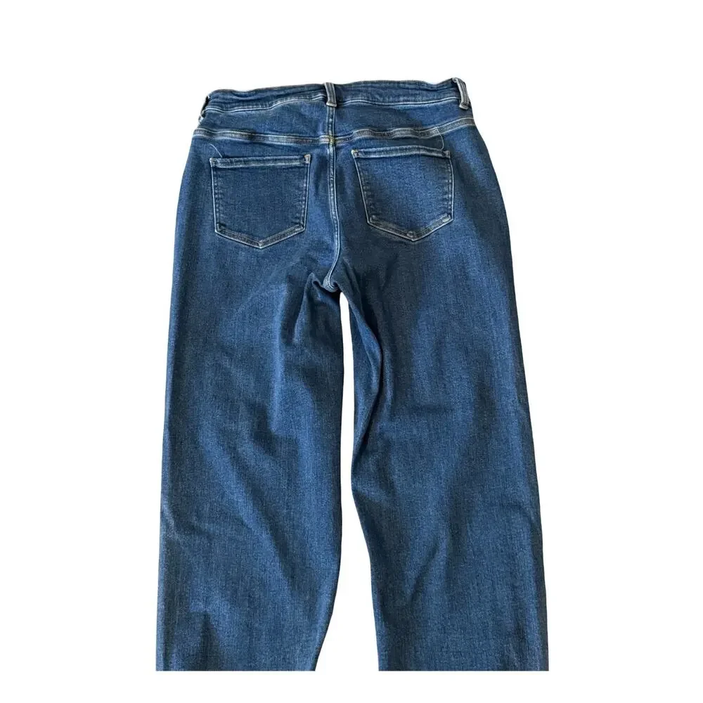 Universal Standard Jeans Womens Size 12 High Rise Straight Leg Blue Denim 31" - Picture 8 of 9